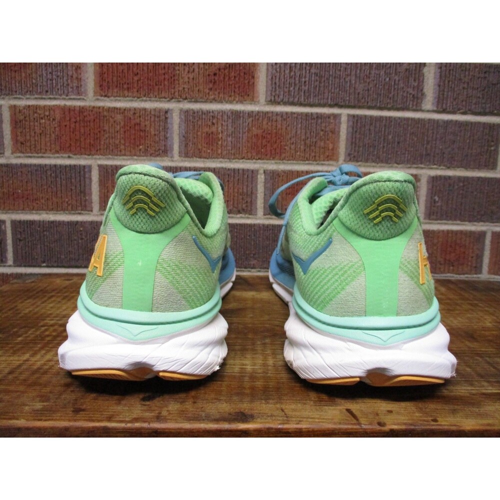 Hoka One One Mens Clifton 9 Green 1127895 ZLGL Shoes Running Sneakers 9.5 D - Picture 13 of 16